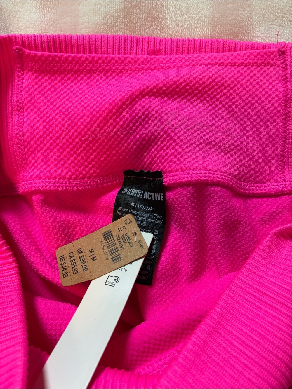 Pink Ribbed Leggings - Picture 5 of 9